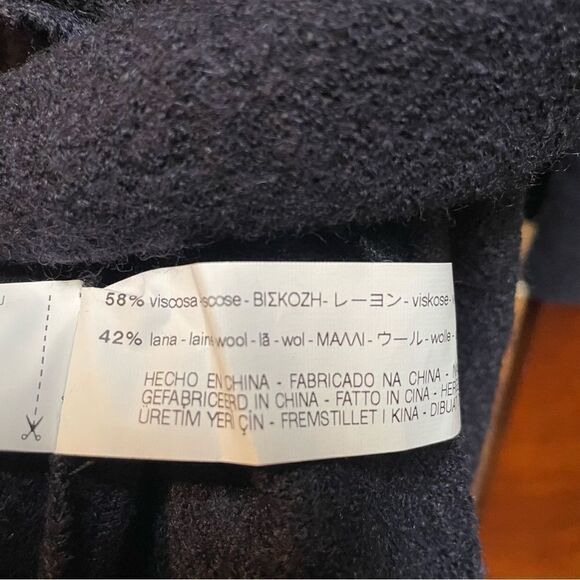 NWT ZARA Wool Shawl Belted Coat XS - Picture 7 of 8